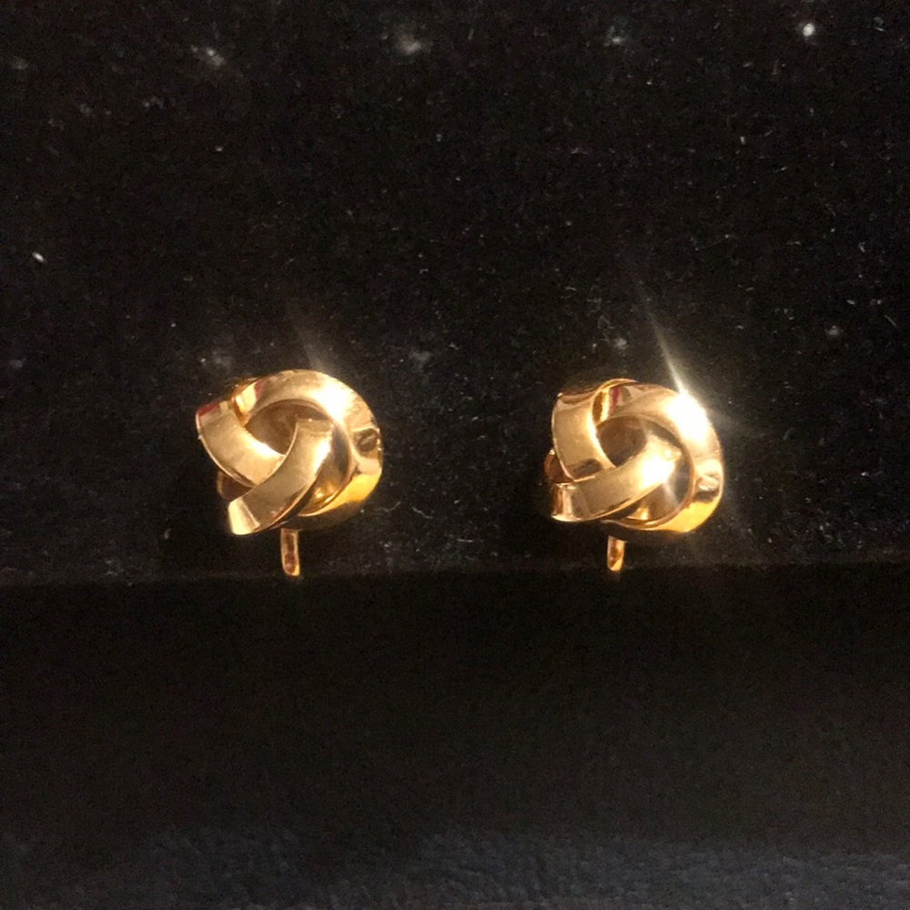 Gold Napier Love Knot earrings